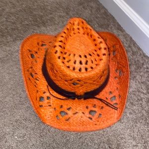 Orange Cowgirl hat